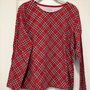 Talbot's Holiday Plaid Top